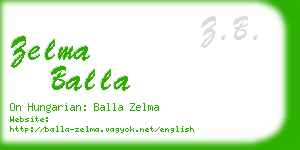 zelma balla business card